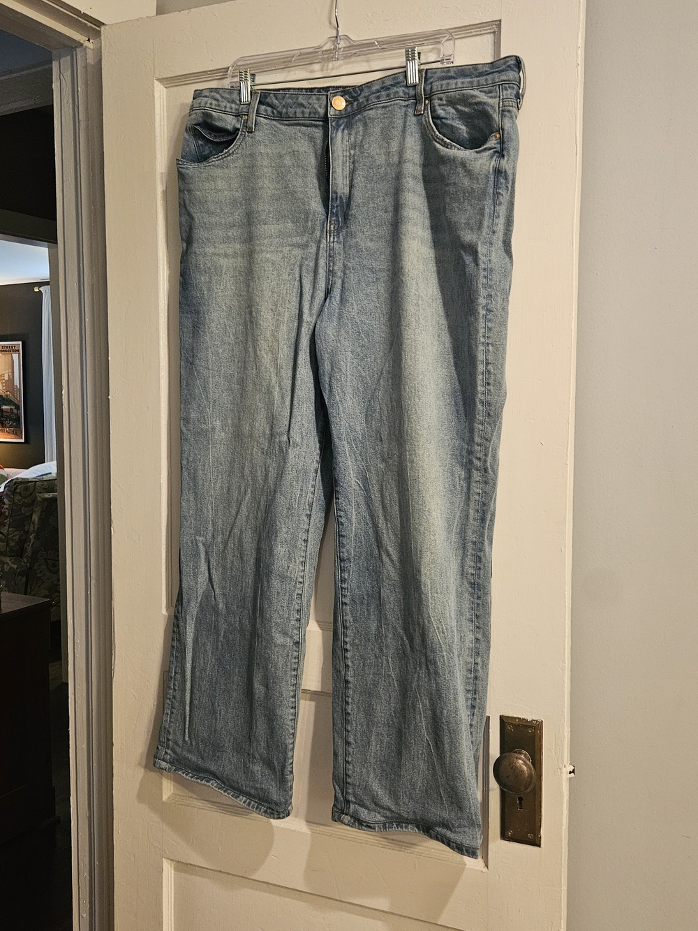 Kut From The Kloth Light Wash Women's Wide Jeans, Size 18